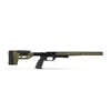 ORYX Sportsman Chassis forbedrer presisjon og ergonomi med V-formet bedding, justerbar kolbe, og støtte for AR15 grep og M-Lok tilbehør.